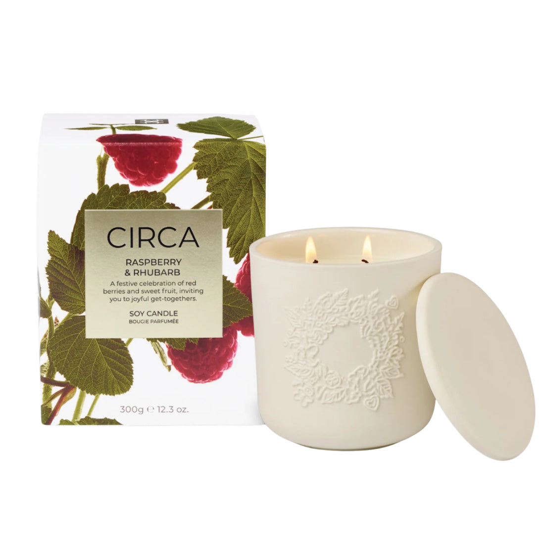 🎄 Raspberry & Rhubarb 300g Soy Candle