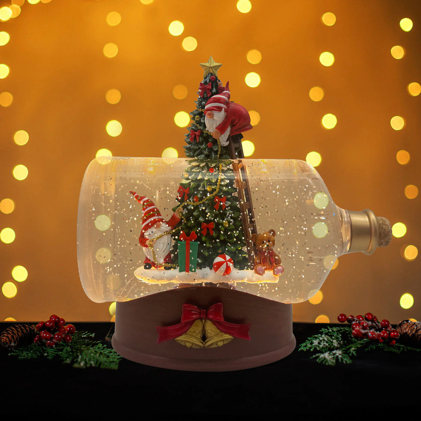 🎄 Snowing Santa Message Bottle