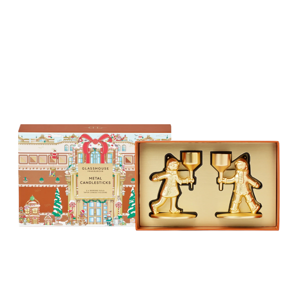 🎄 Christmas Metal Candlesticks Holders