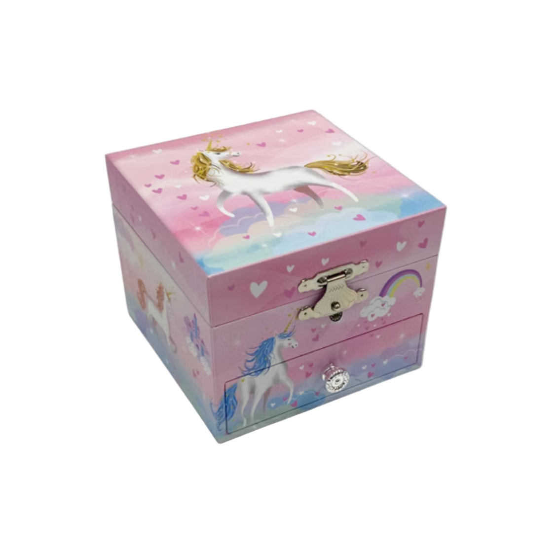 Unicorn Themed one Draw Musical Jewel Box