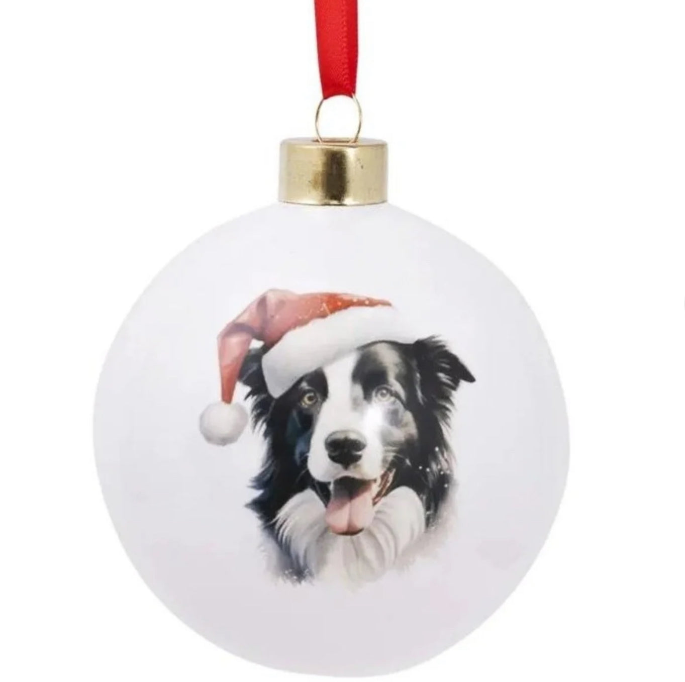 🎄Christmas Round Bauble - Border Collie
