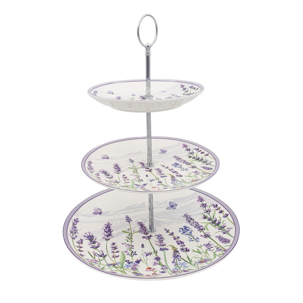 Lavender Farm 3 Tier Cake Stand