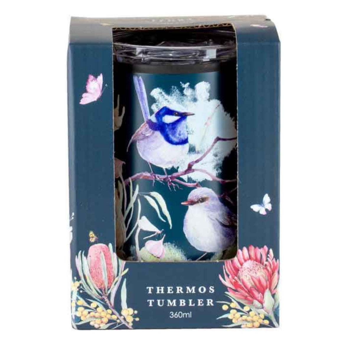 Australian Flora Native Thermos - Blue Wren