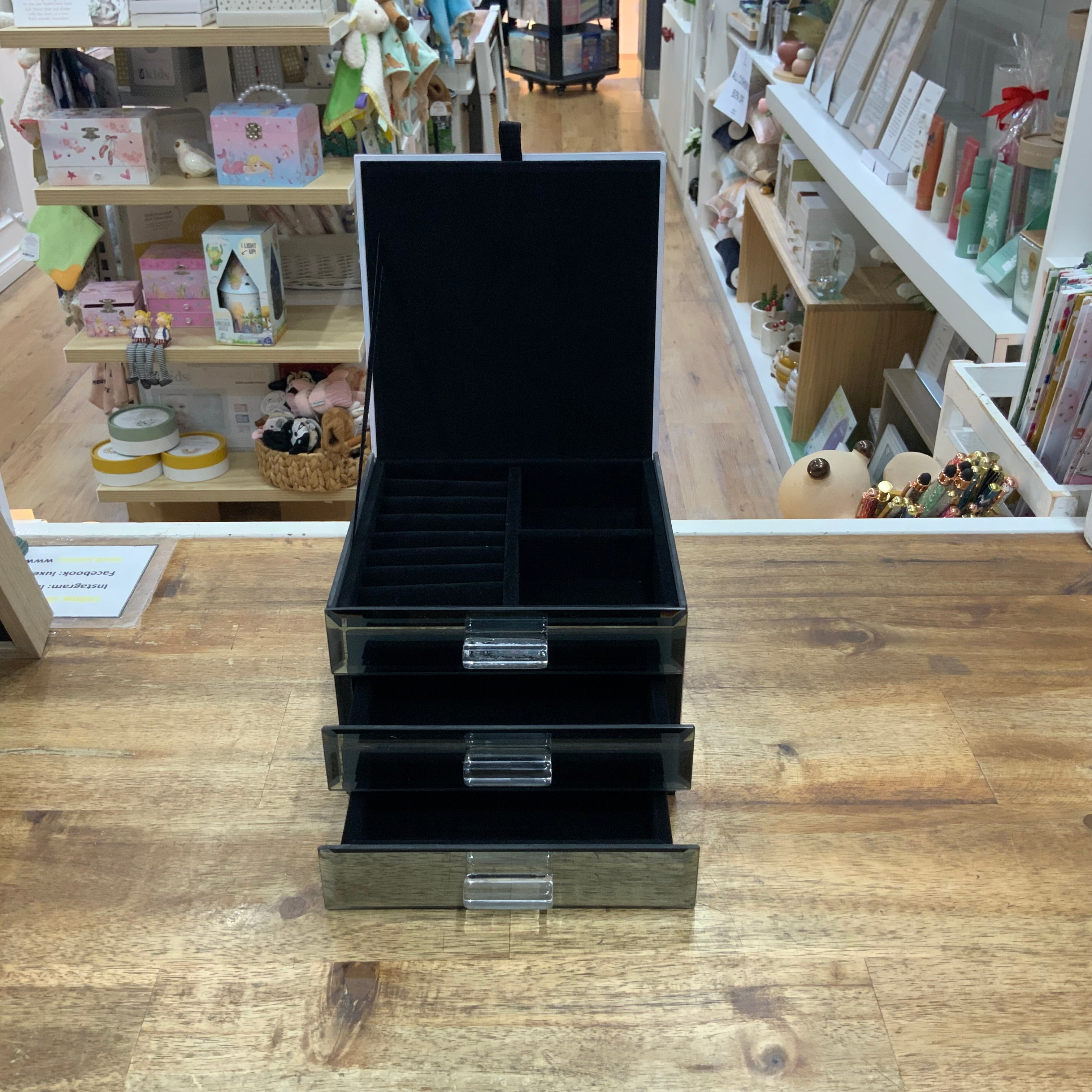 Aquatic Radiance Jewellery Box with 2 Drawers
