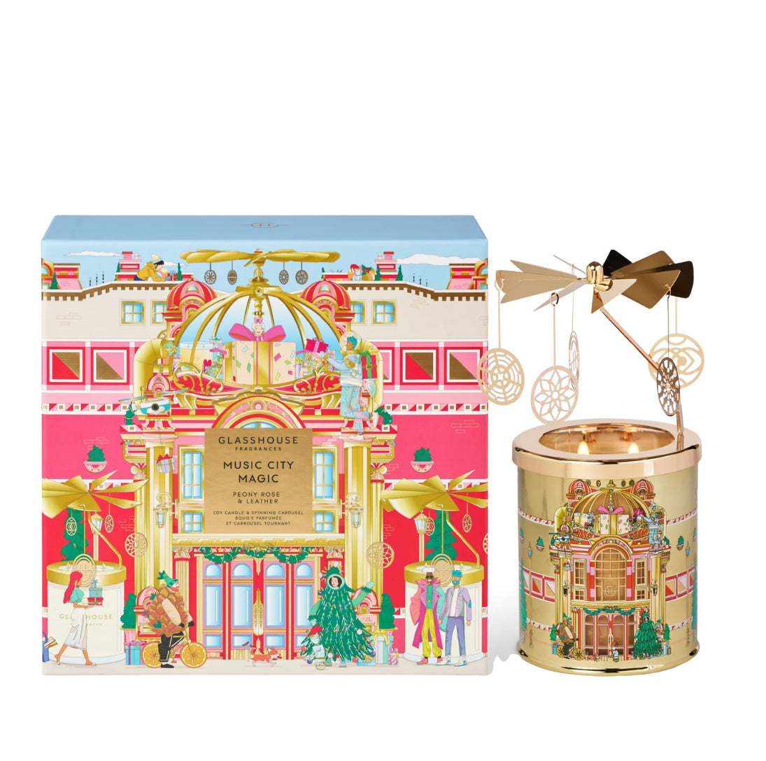 🎄Christmas 380g Candle & Spinning Carousel - A Tahaa Affair