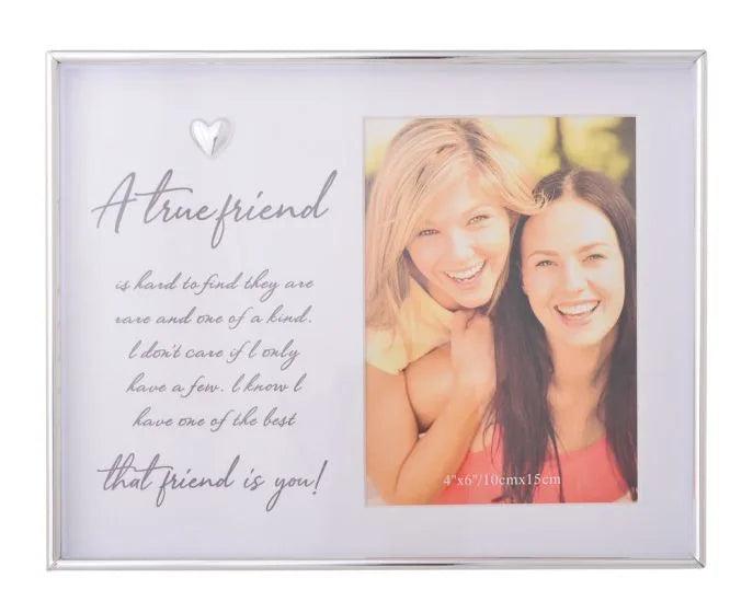 Love Heart: True Friends 4x6 Silver Frame