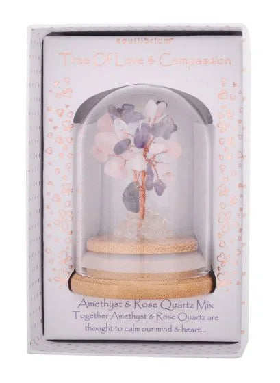Crystal Tree - Amethyst and Rose Quartz Mix