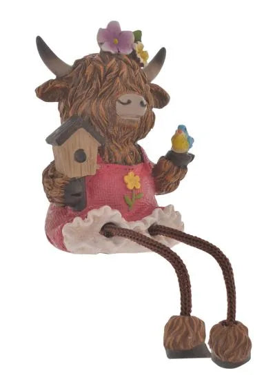Highland Cow Sunflower Dangly Legs
