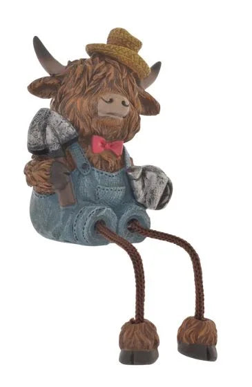 Highland Cow Sunflower Dangly Legs