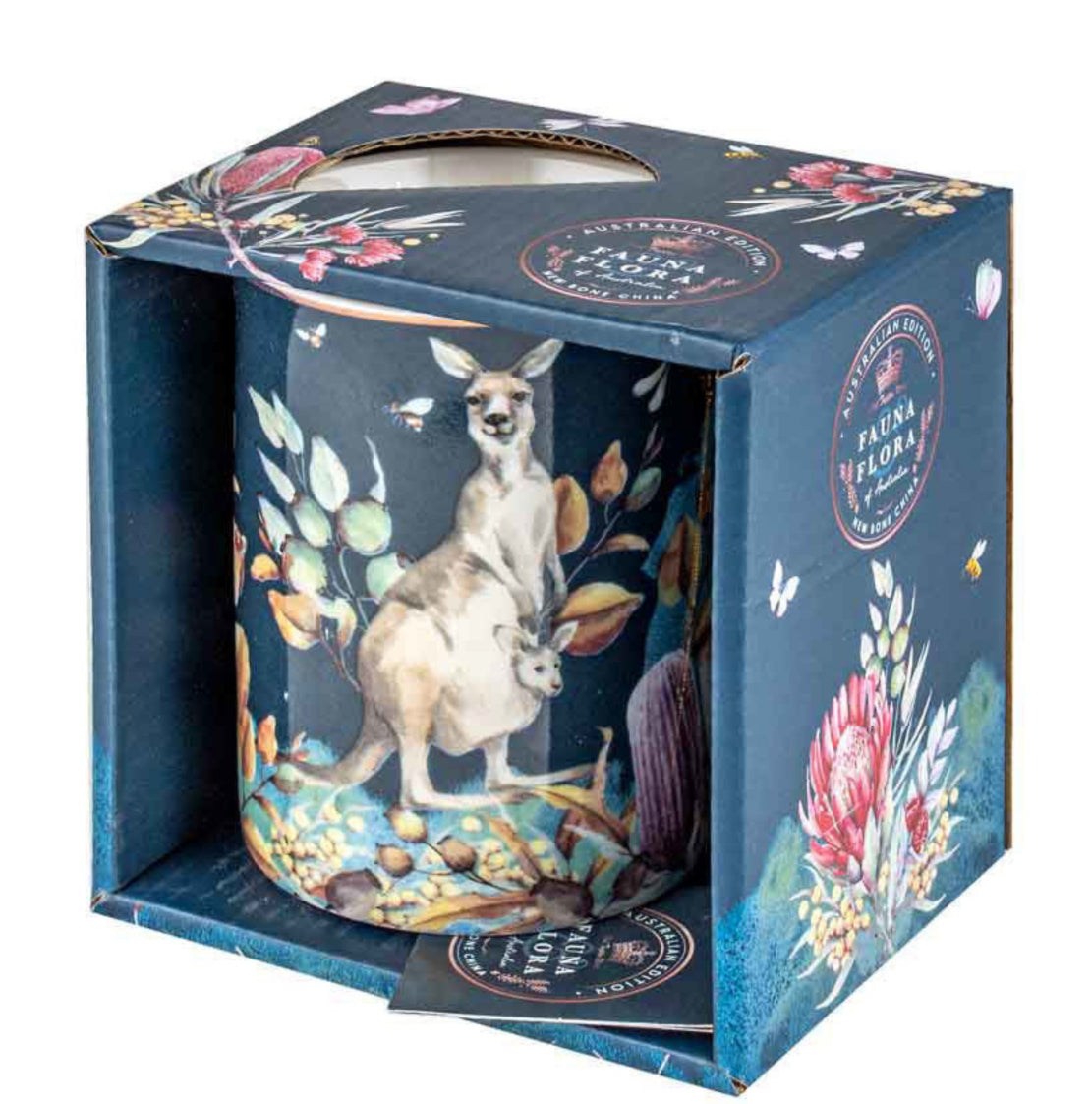 Australian Flora 360mL New Bone China Mug - Kangaroo