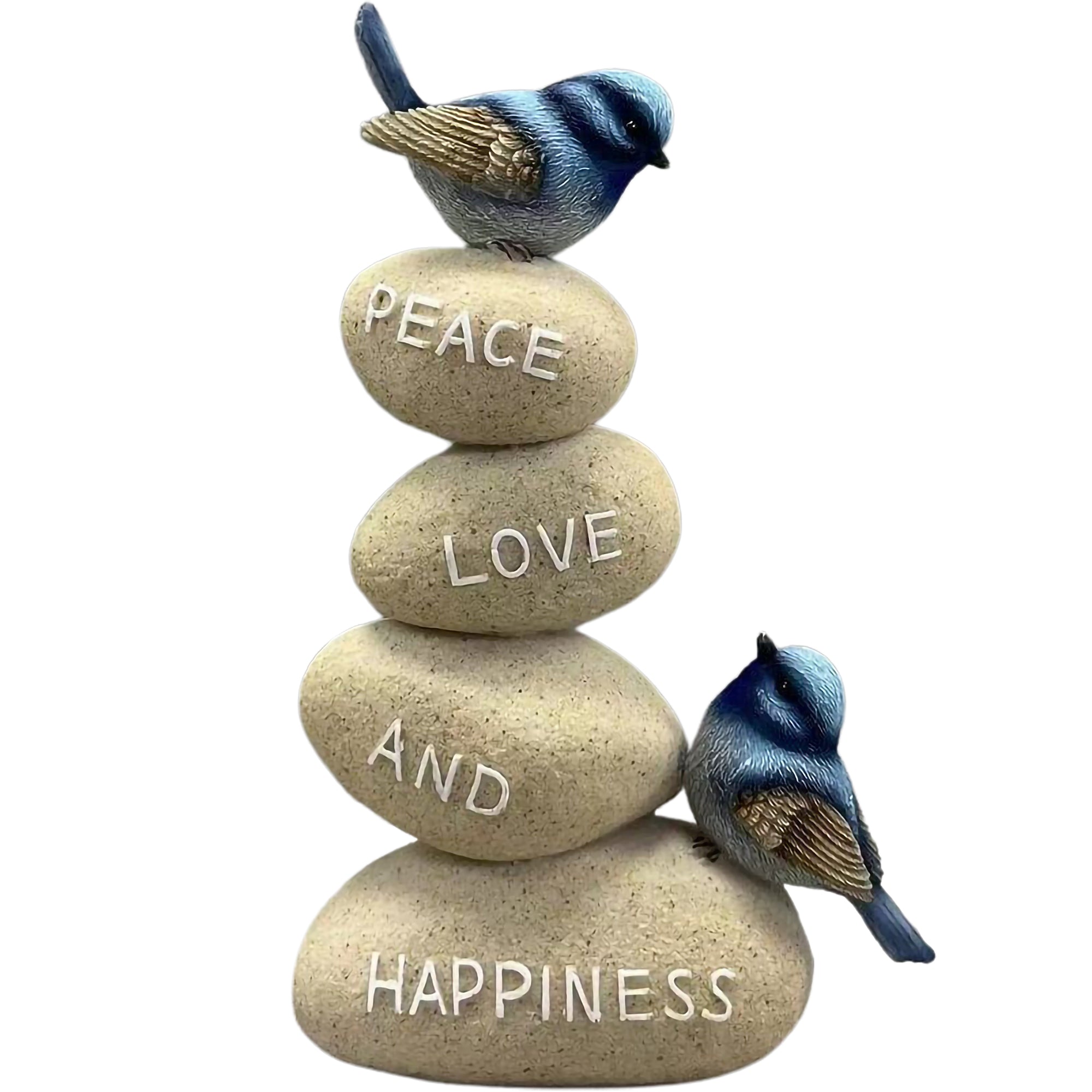 Peace, Love and Happiness Stone Stack