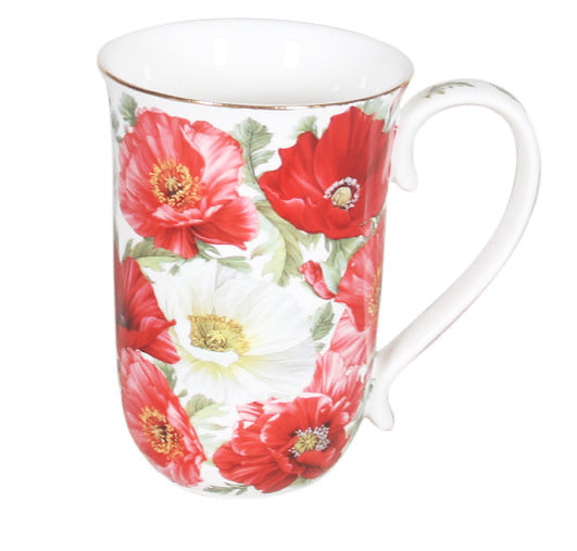 Poppies on White Mug - 2 sizes available