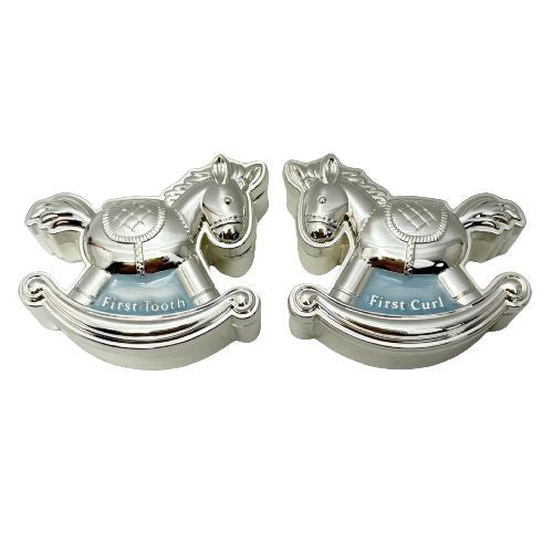 Baby 1st Tooth and Curl Keepsake Box - Rocking Horse