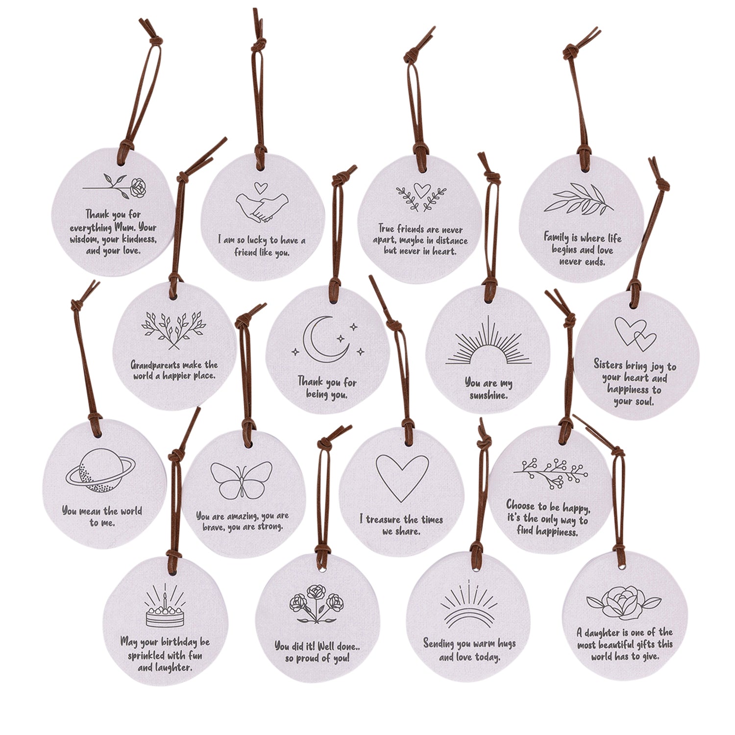 Tiny Treasures - Ceramic Hanging Keepsake Plaque - 16 Heartfelt Messages