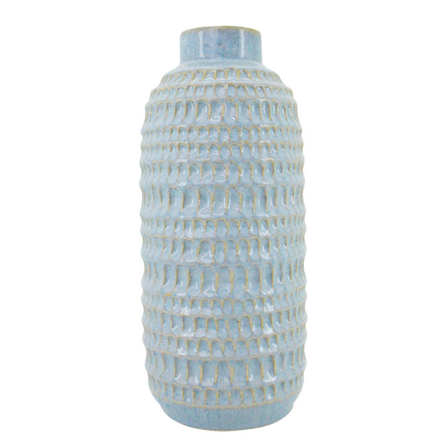 BLUE DIMPLE STRAIGHT VASE - 2 SIZES AVAILABLE