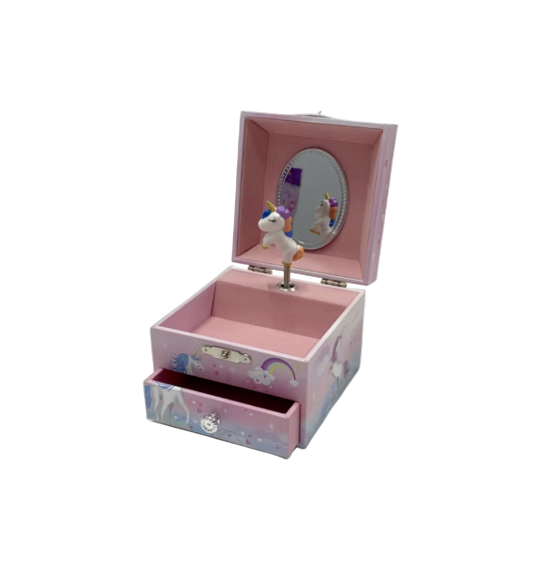 Unicorn Themed one Draw Musical Jewel Box