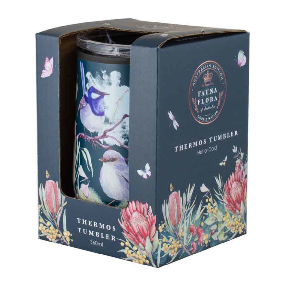Australian Flora Native Thermos - Blue Wren