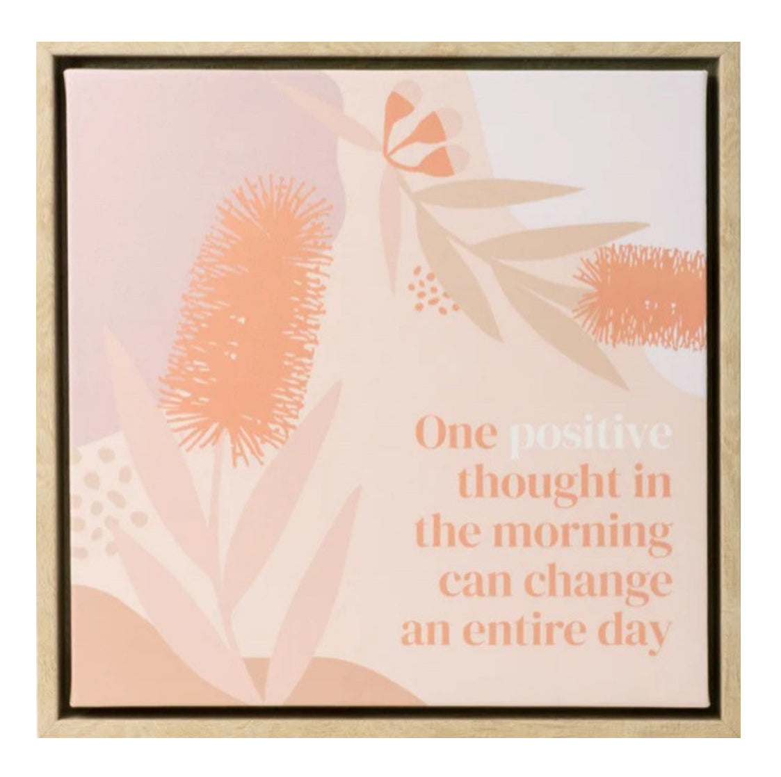 Fleur Positive Framed Canvas 34x34