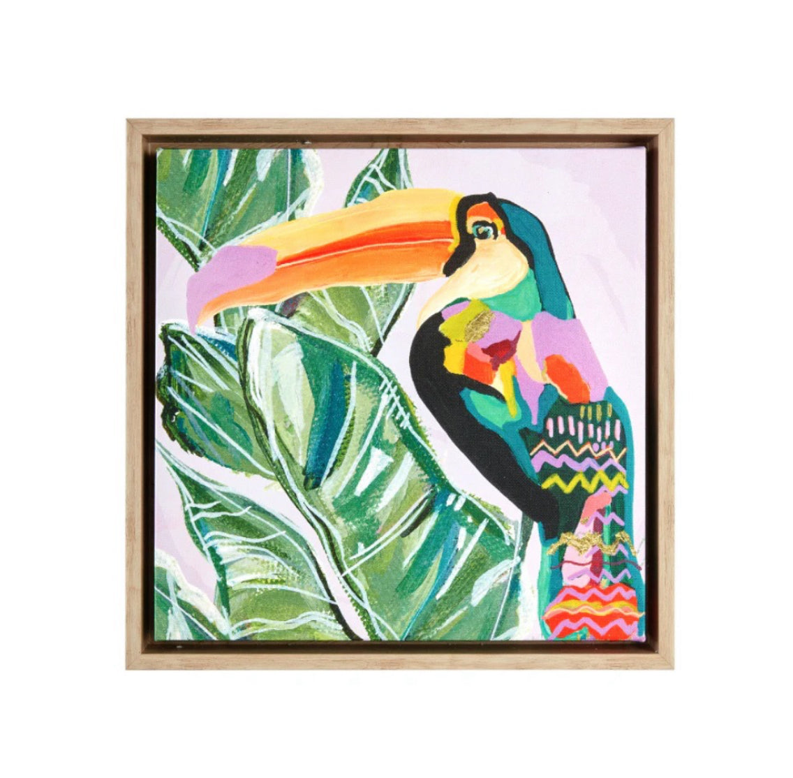 Talulah Toucan Framed Canvas 34x34cm