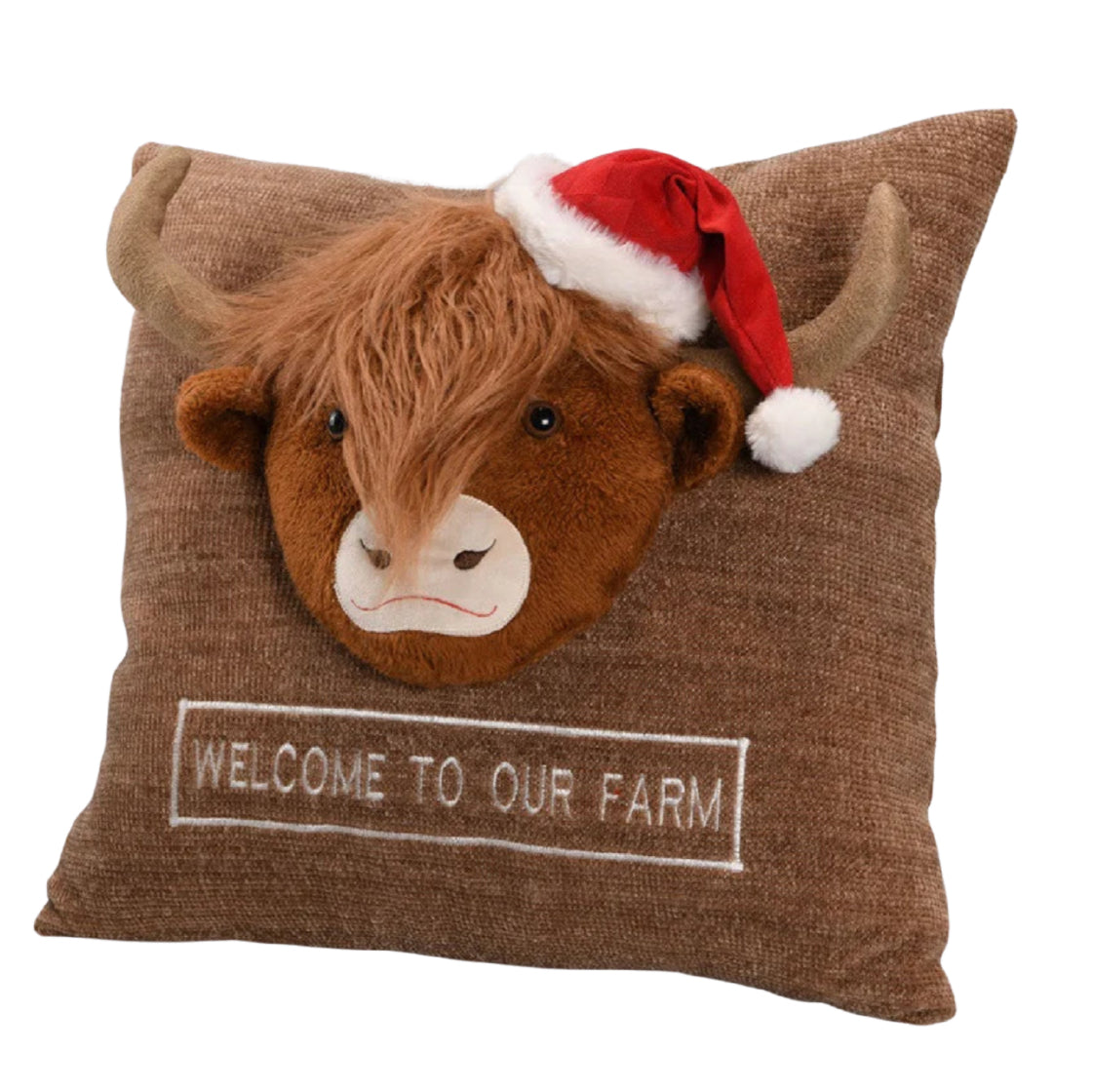 🎄 Christmas Highland Cow Cushion
