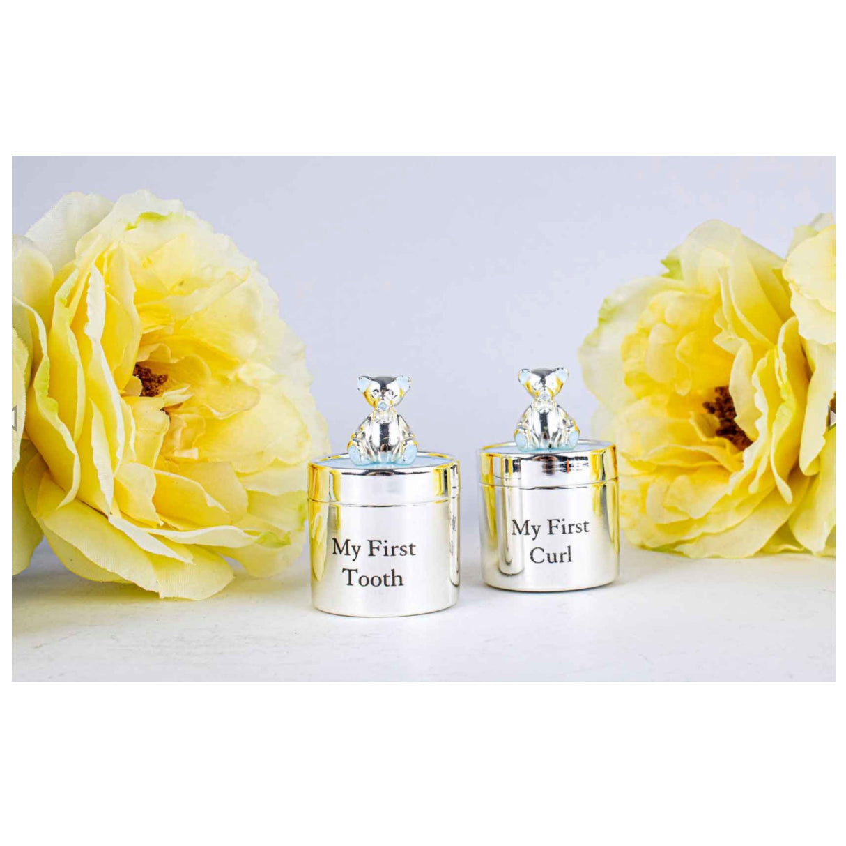 Baby Tooth and Curl Keepsake Box - Blue