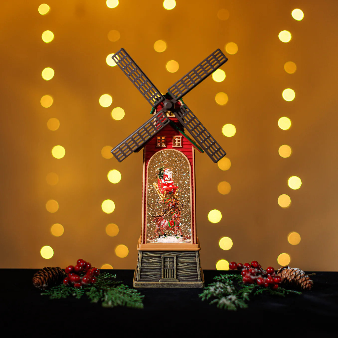 🎄Snowing Windmill w/ Santa