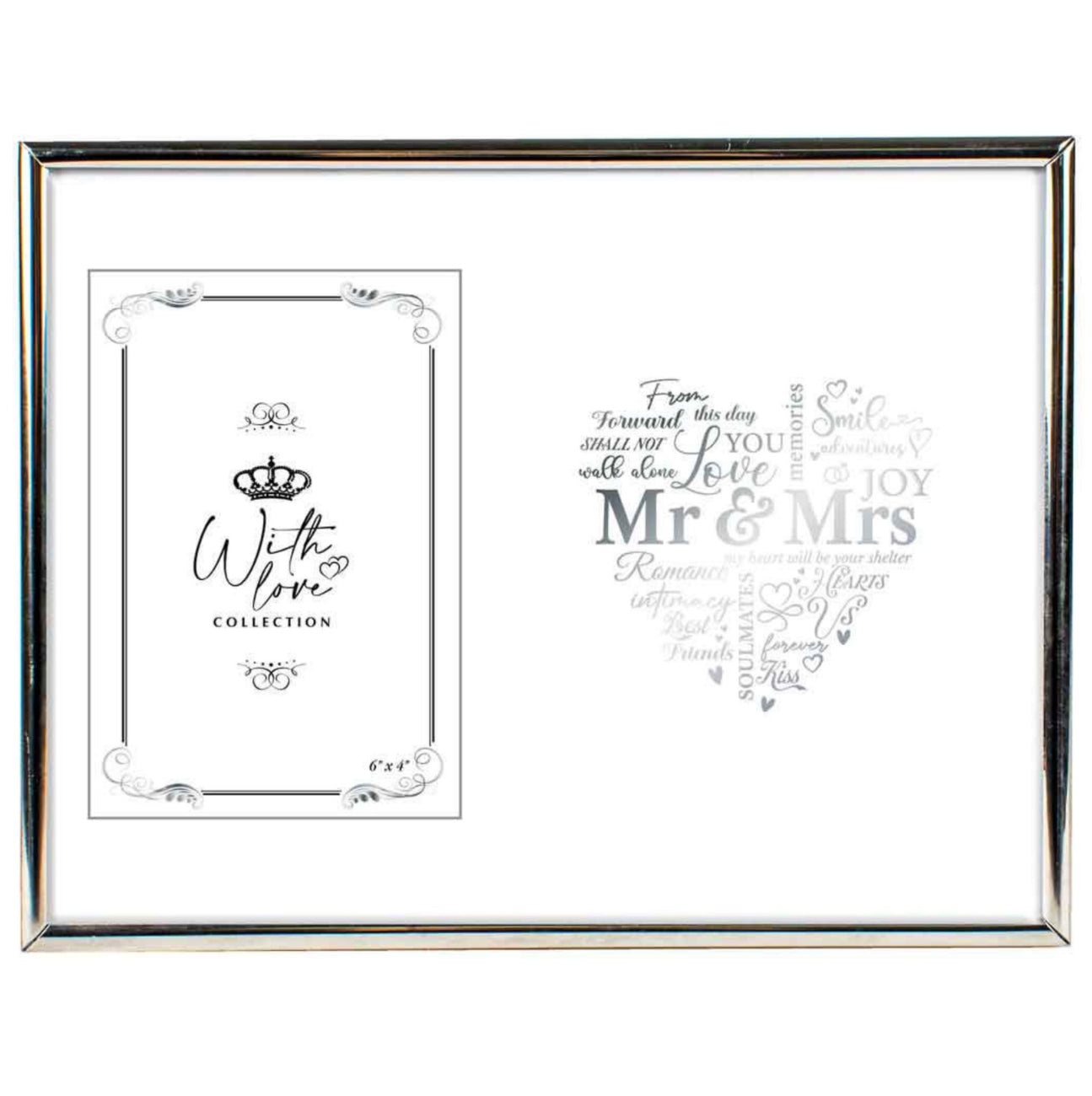 Mr & Mrs Silver Edged Frame