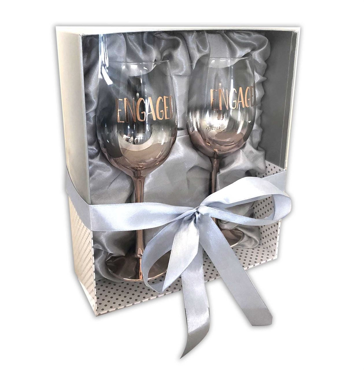 Engagement Rose Gold Ombre Wine Set Gold