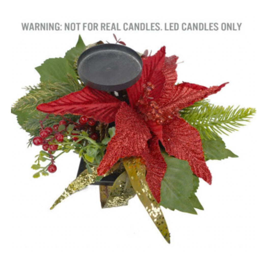 🎄Red Poins 30cm Led Candle Holder