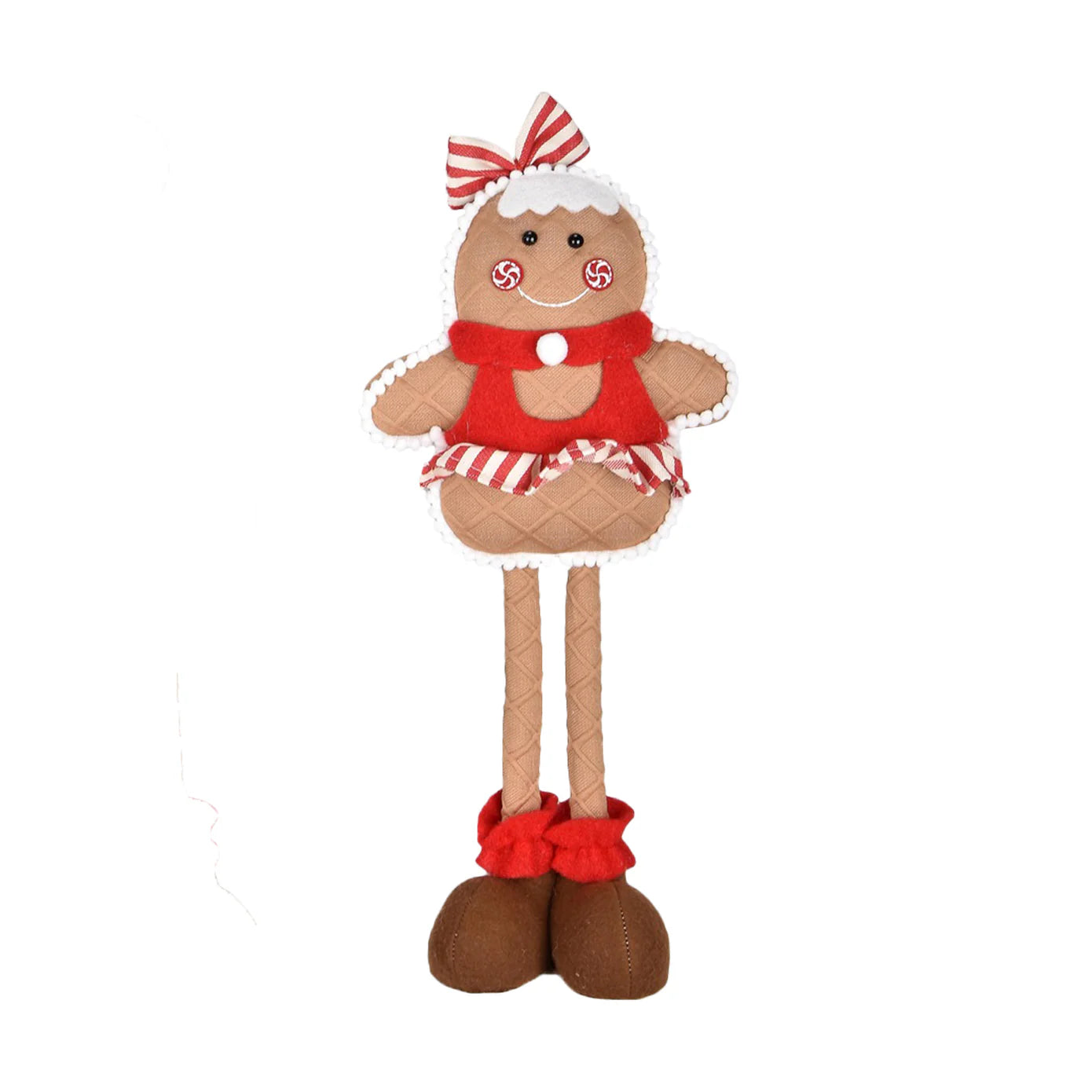 🎄 46cm Mrs. Gingerbread w/ Candy Cheeks & Telescope Leg - Mr & Mrs Available