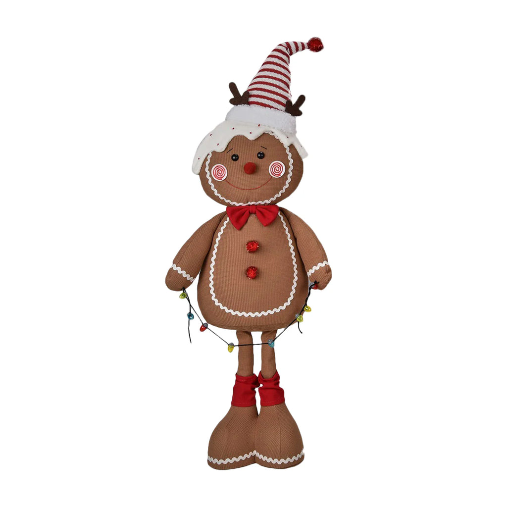 🎄 Mr. Gingerbread Man Holding Lights  - 89cm Adjustable