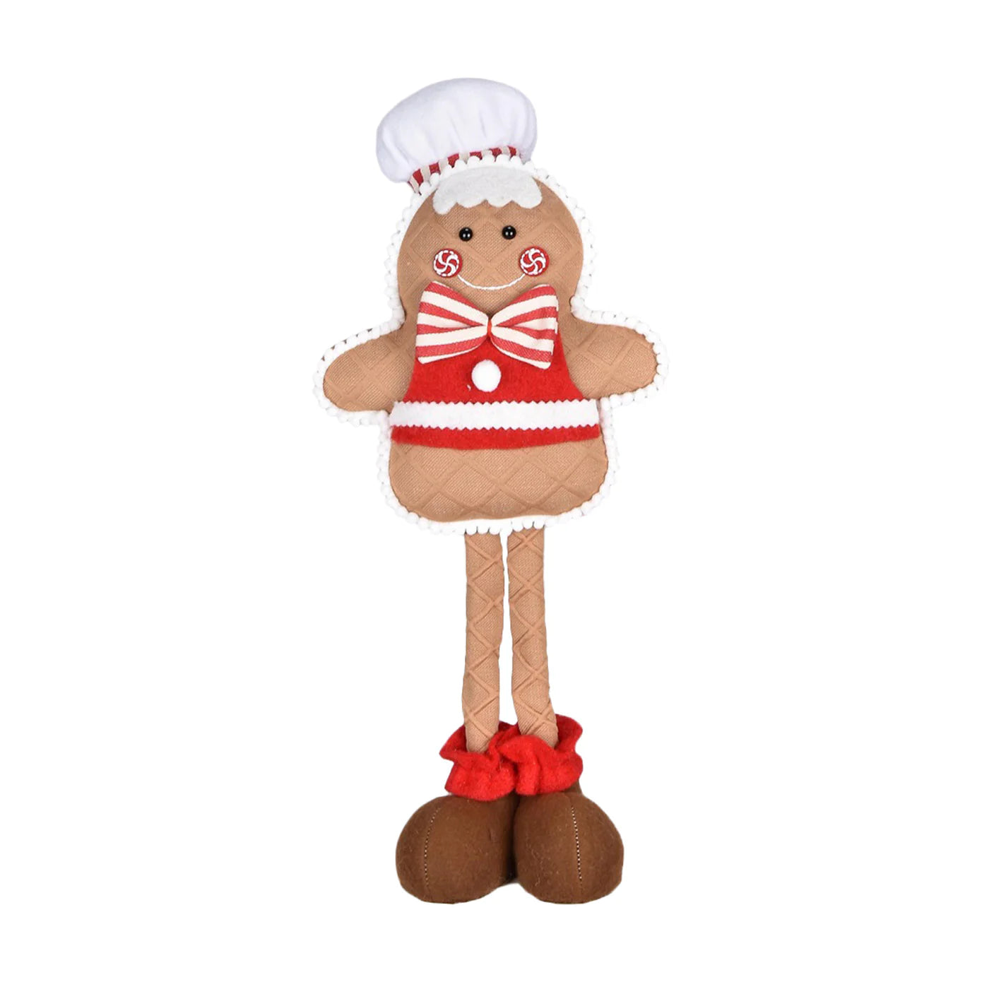 🎄 46cm Mrs. Gingerbread w/ Candy Cheeks & Telescope Leg - Mr & Mrs Available