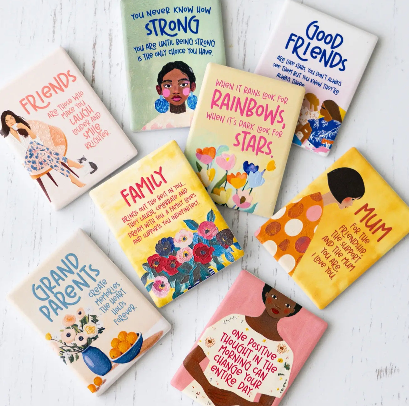 Billie Ceramic Magnets - 8 Designs