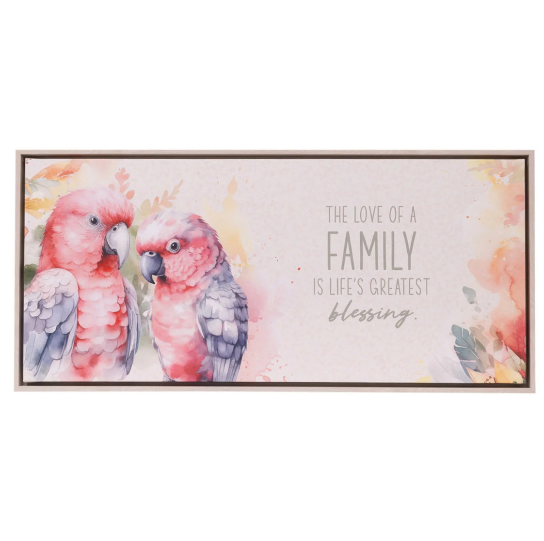 Native Blooms Galah 94 x 44 Framed Canvas