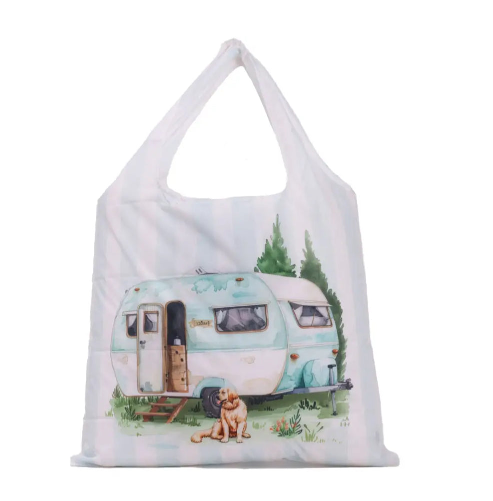 Caravan Foldable Shopping Bag - Blue
