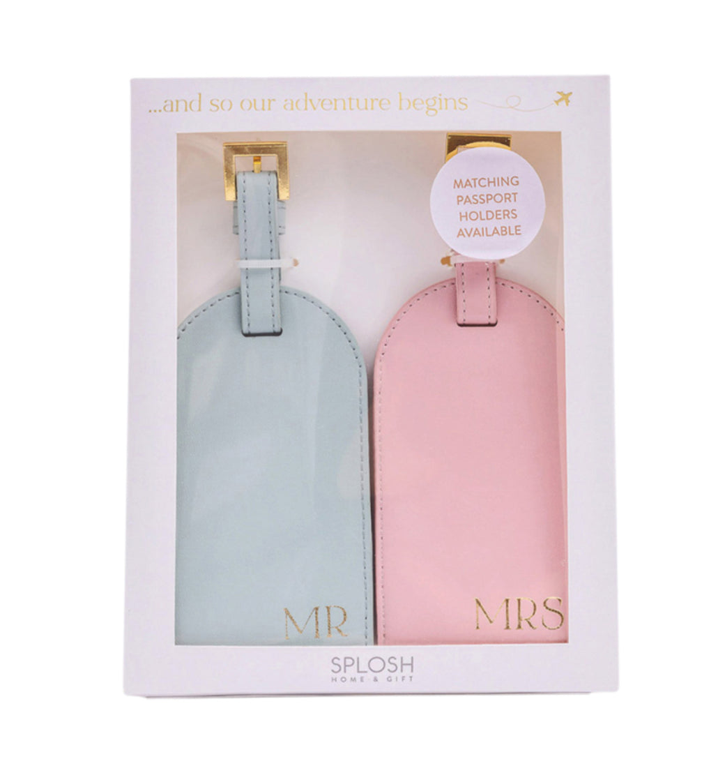 Wedding Mr & Mrs Luggage Tag Set