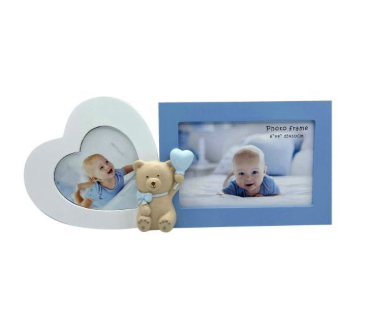 Multi Photo Frame with 3D Teddy Bear - 2 colours