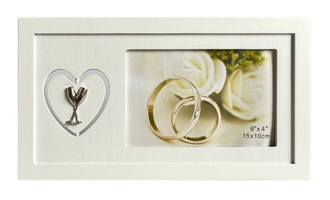 Double Sided Rotating Heart for Anniversary 4x6cm Photo Frame