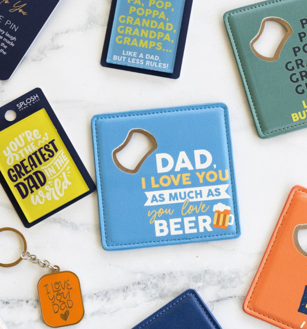 Father's Day Beer Bottle Opener Coaster