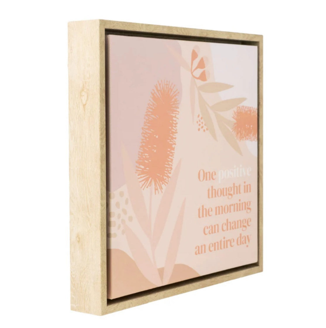 Fleur Positive Framed Canvas 34x34