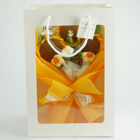 Large Sunflower Crochet Bouquet