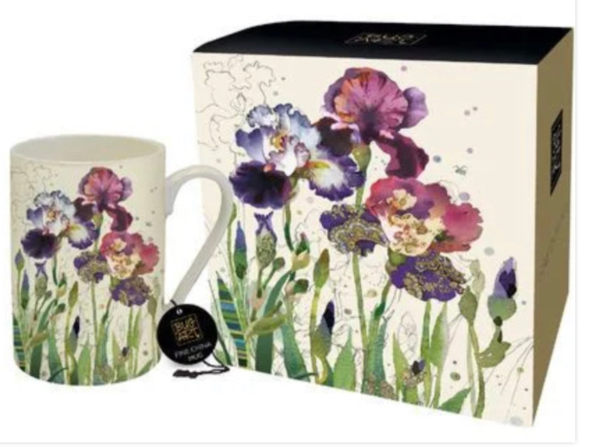 Bug Art Floral Mug - Iris