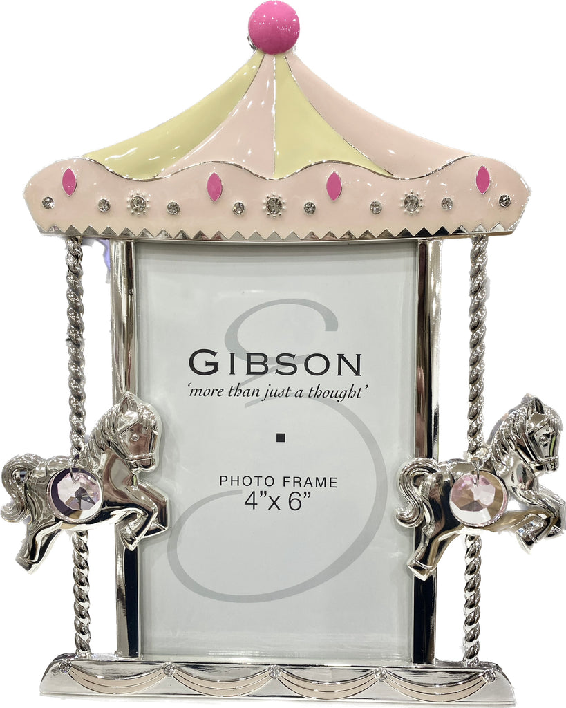 PINK BABY CAROUSEL 4X6 FRAME
