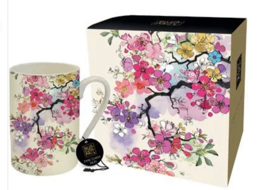 Bug Art Floral Mug - Cherry blossom