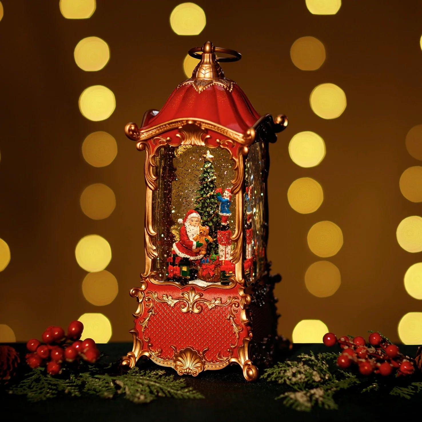 🎄 Snowing Turdo Lantern w/ Santa