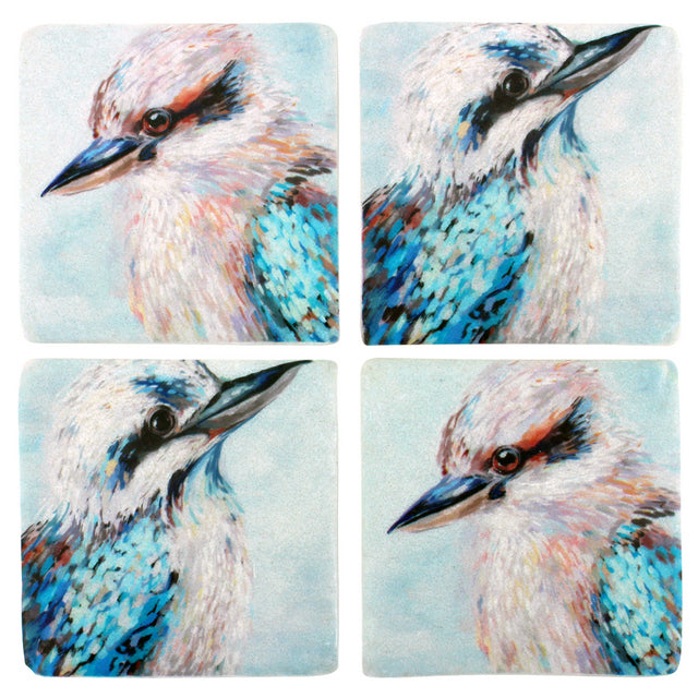 Resin Coasters - Kookaburras (set of 4)