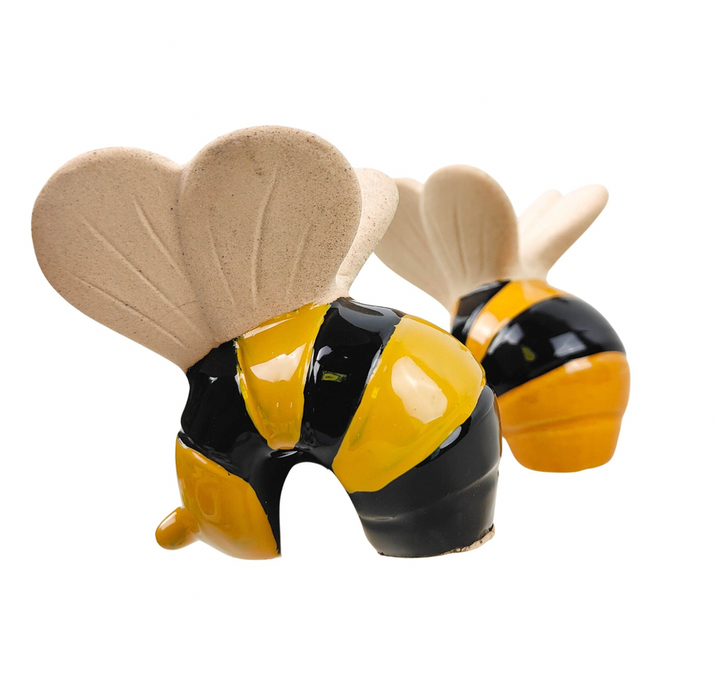Yellow & Black Bee Pot Hanger