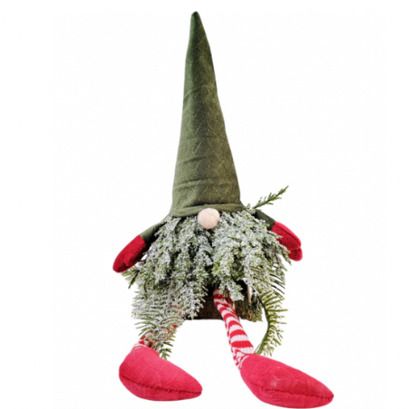 🎄 42cm Sparkly (Green) Tree Tomte Standing Decoration