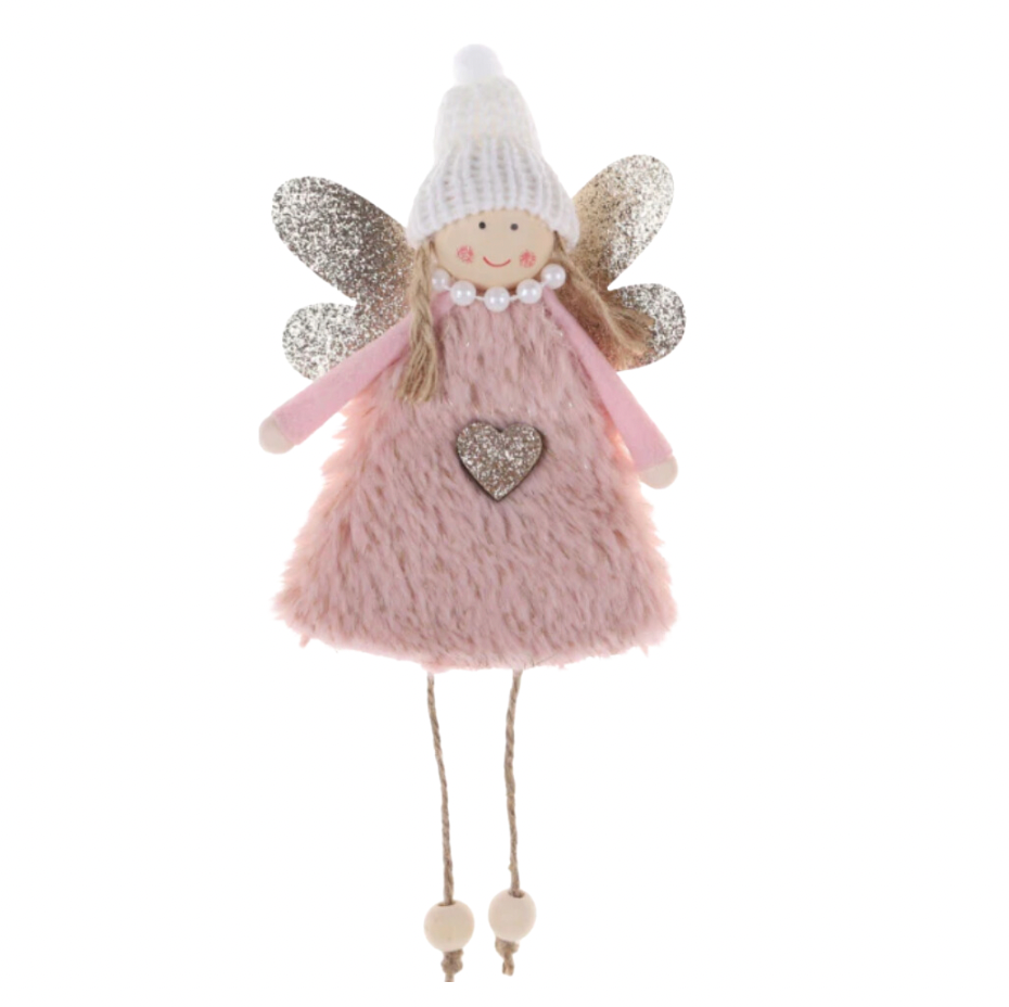 🎄Angel with Beanie (Pink) Hanging Decoration - 2 Designs Available