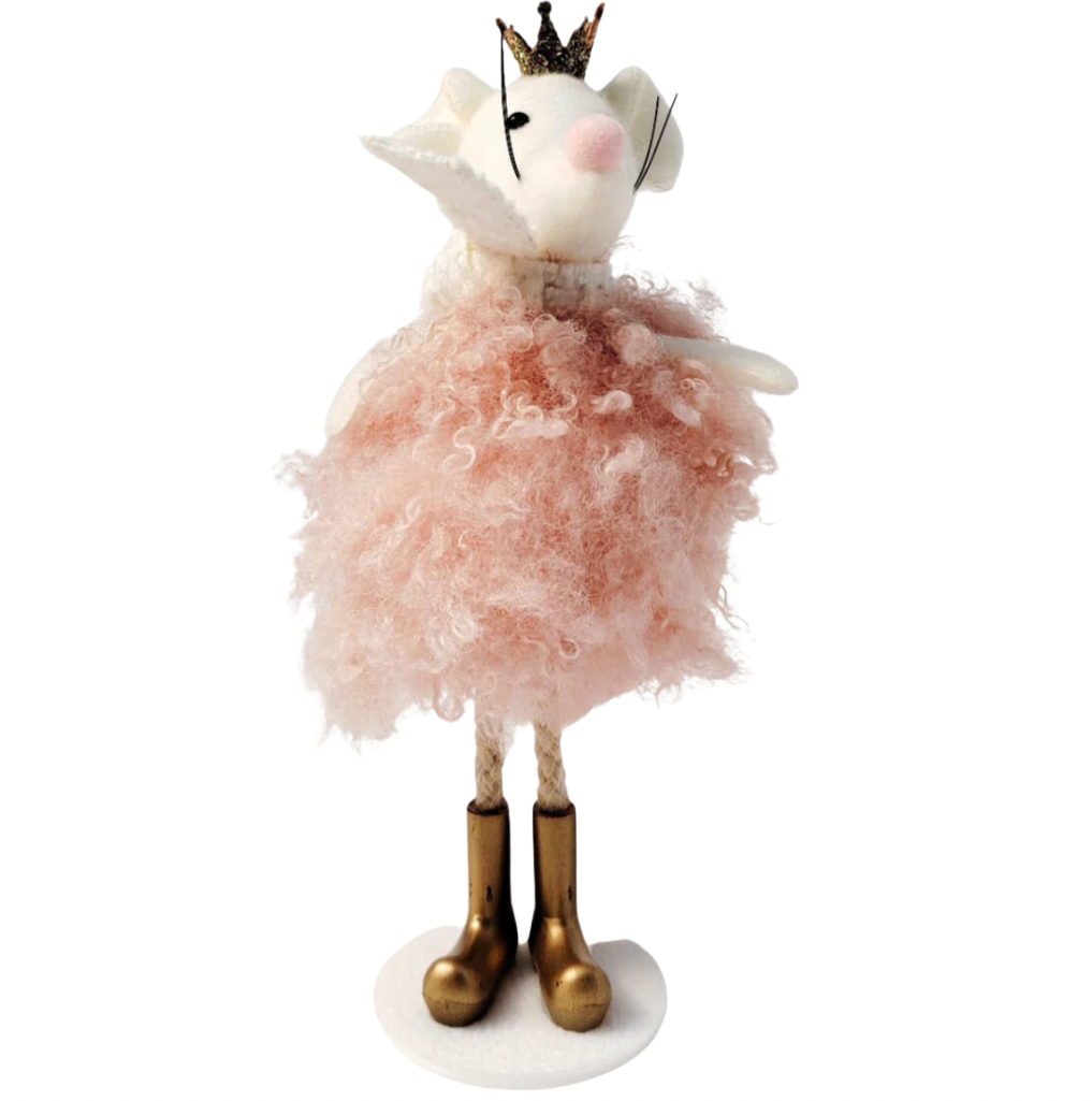 🎄(Pink & Cream) Standing Mouse Ornament